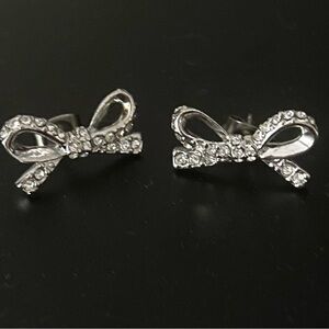 Kate Spade Tied Up Silver Pave Studs